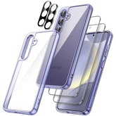 JETech 5 in 1 Case for Samsung Galaxy S24+ / S24 Plus 5G with 2-Pack Each Tempered Glass Screen Protector and Camera Lens Protector, Non-Yellowing Shockproof Bumper Phone Cover (Cobalt Violet)